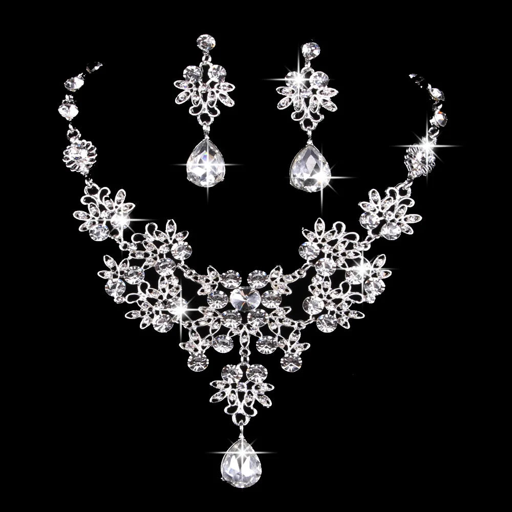 Luxury Rhinestone Necklace Sets