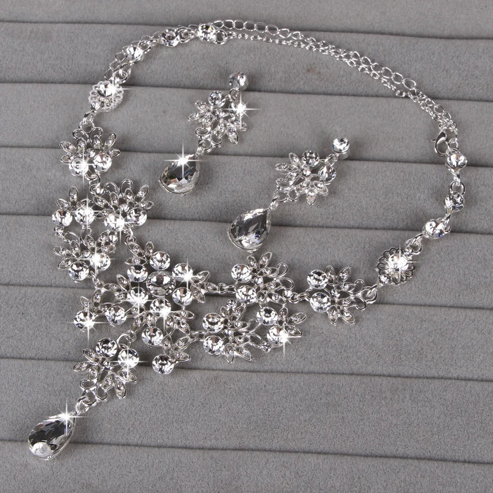 Luxury Rhinestone Necklace Sets