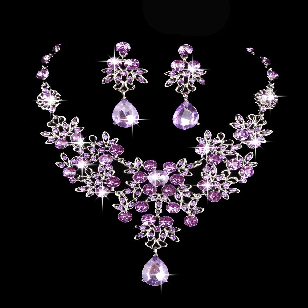 Luxury Rhinestone Necklace Sets