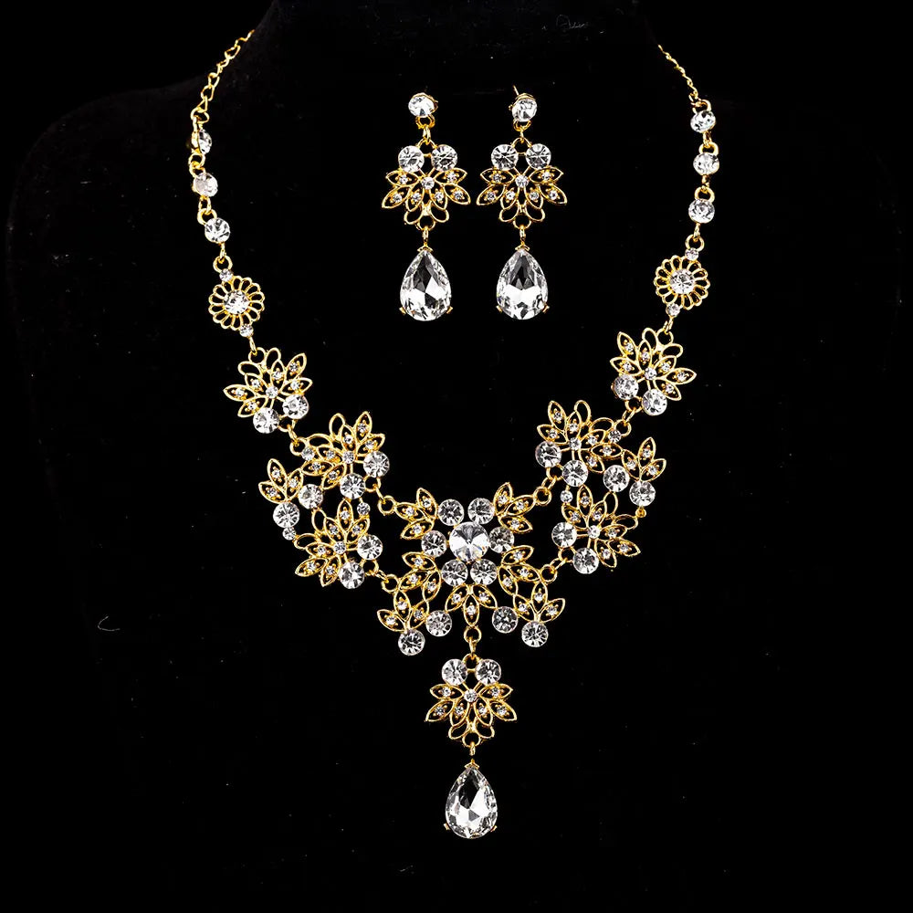 Luxury Rhinestone Necklace Sets