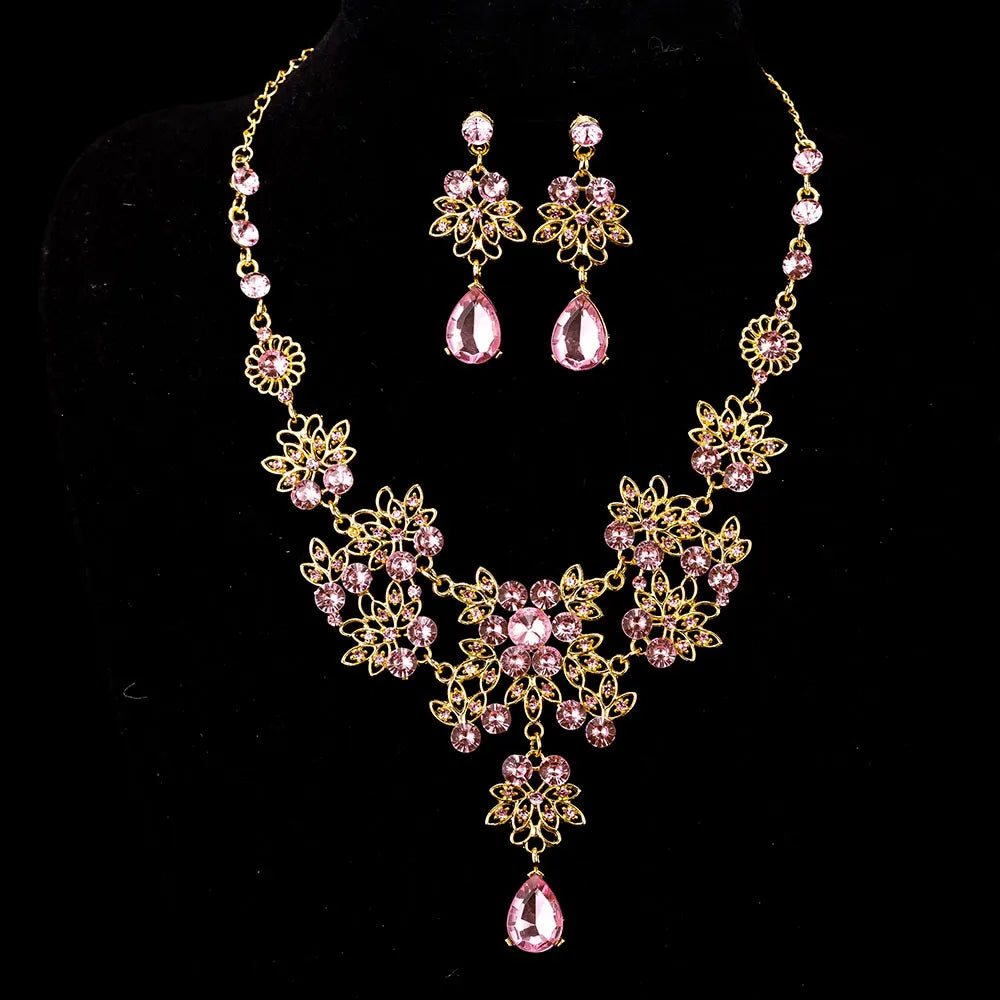Luxury Rhinestone Necklace Sets