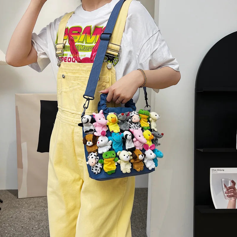 Bombass Crossbody Bag covered In Stuffed Animals