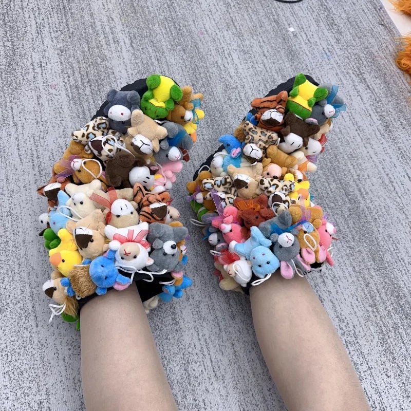 Bombass Teddy Boots covered In Stuffed Animals 1