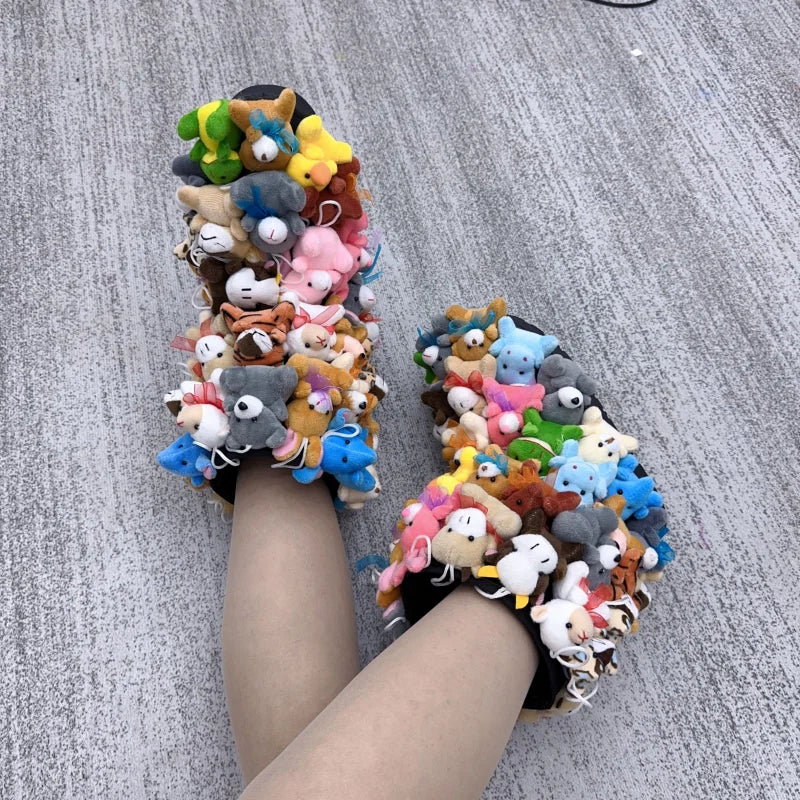 Bombass Teddy Boots covered In Stuffed Animals 1