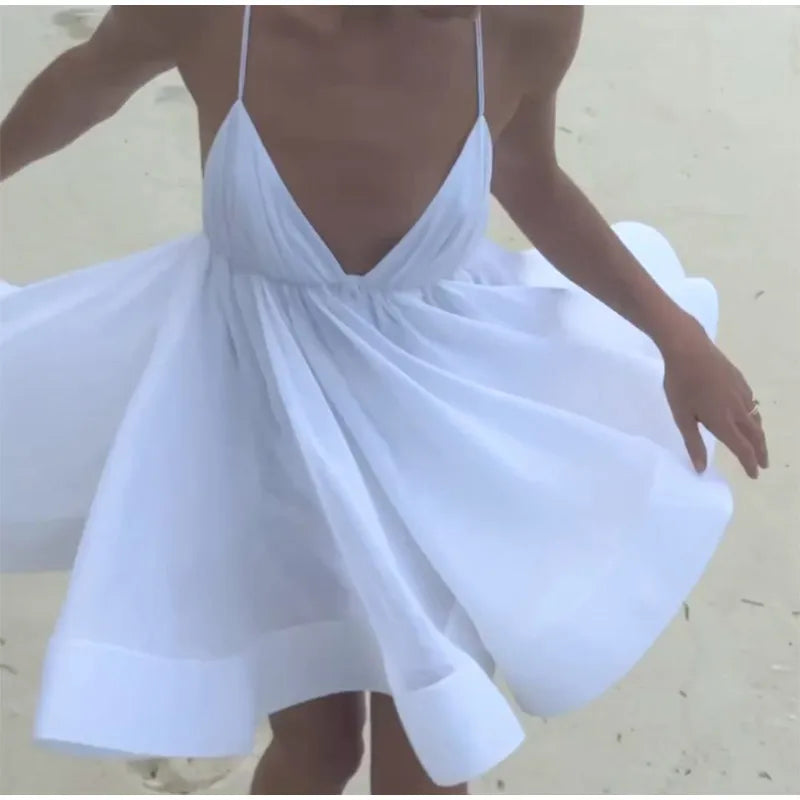Twirl The World  Sexy Backless Lace-up Dresses