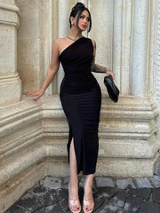 Breakfast At Tiffany's Sexy Split Sleeveless Dress