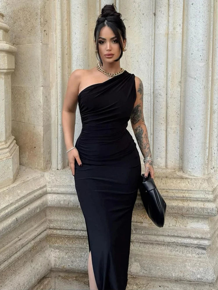 Breakfast At Tiffany's Sexy Split Sleeveless Dress