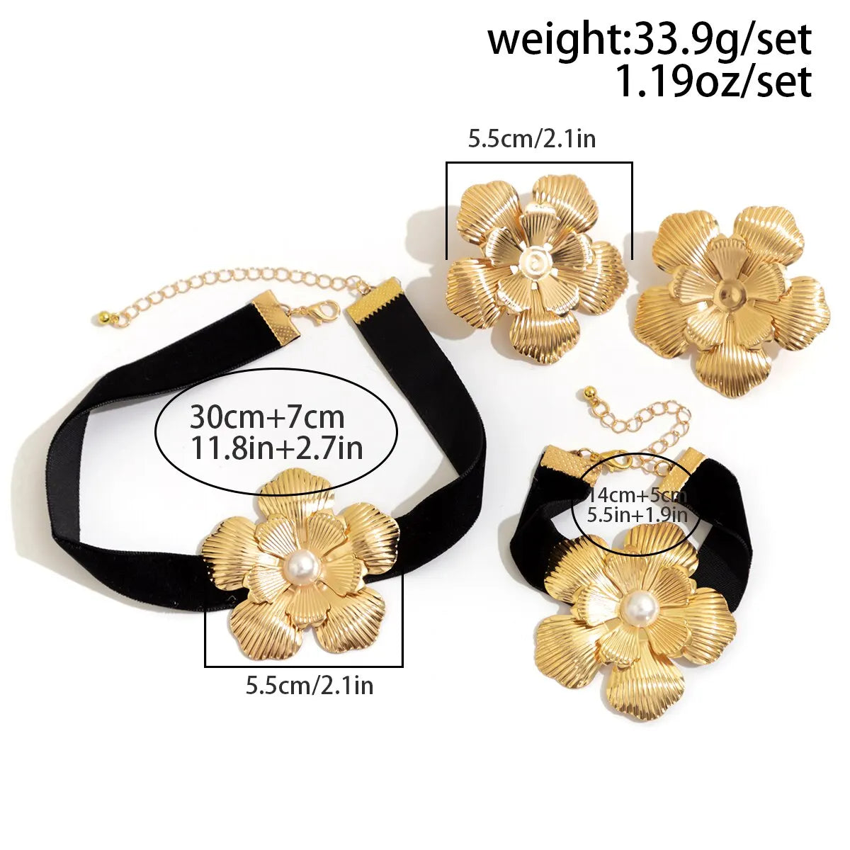 3Pcs/Set Elegant Rose Flower Set