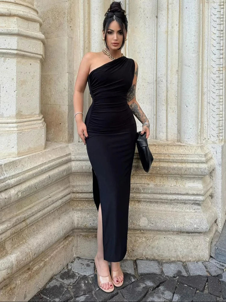 Breakfast At Tiffany's Sexy Split Sleeveless Dress
