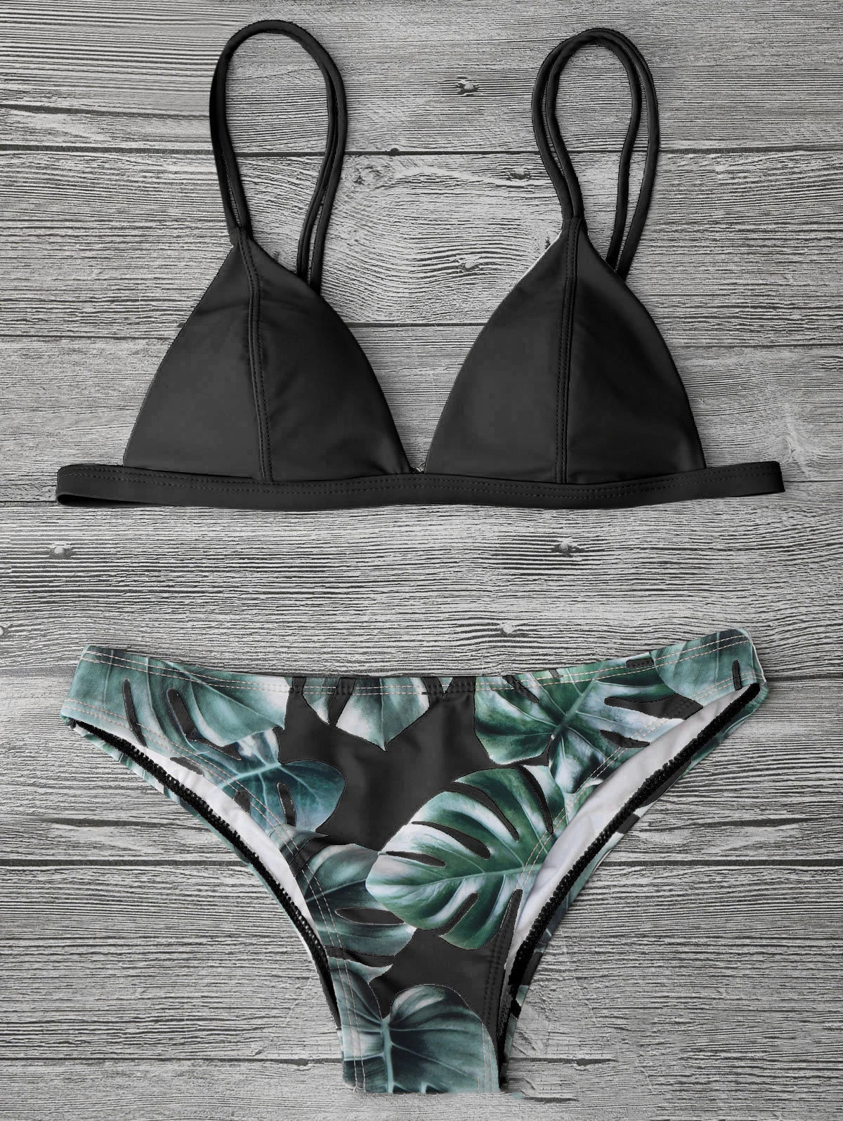 Leaf Printed Swimsuit 