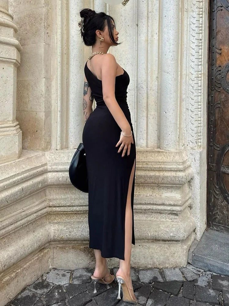Breakfast At Tiffany's Sexy Split Sleeveless Dress