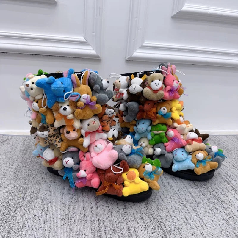 Bombass Teddy Boots covered In Stuffed Animals 1