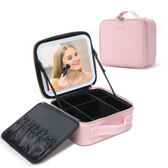 LED Mirror Cosmetic Travel  Makeup Case