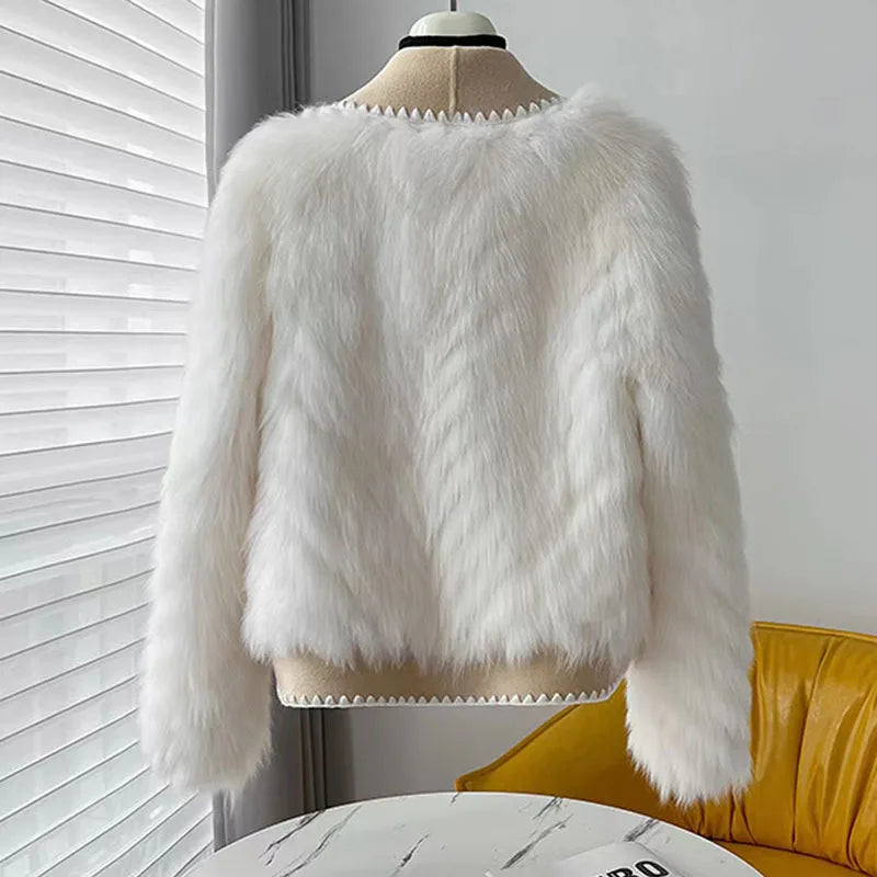 Exquisite Furry Short Cardigan