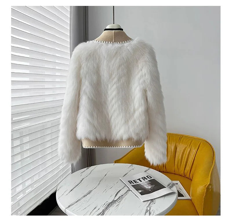 Exquisite Furry Short Cardigan