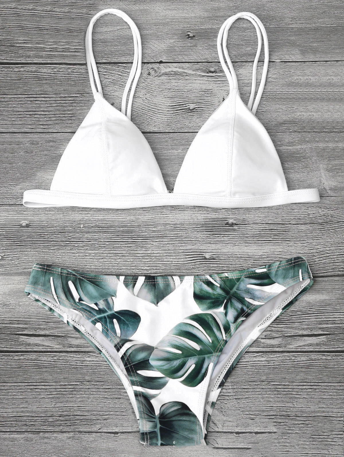 Leaf Printed Swimsuit 