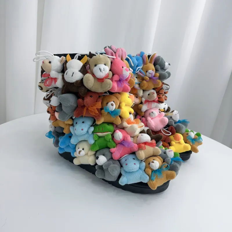 Bombass Teddy Boots covered In Stuffed Animals 1