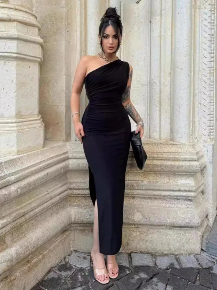 Breakfast At Tiffany's Sexy Split Sleeveless Dress