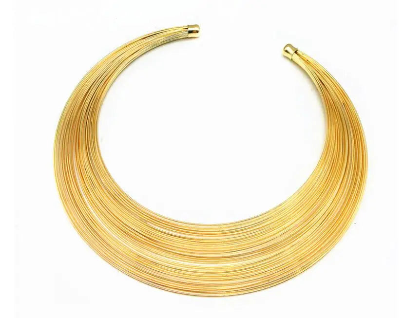 African Choker Gold-plated Four Piece Set