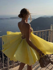 Twirl The World  Sexy Backless Lace-up Dresses