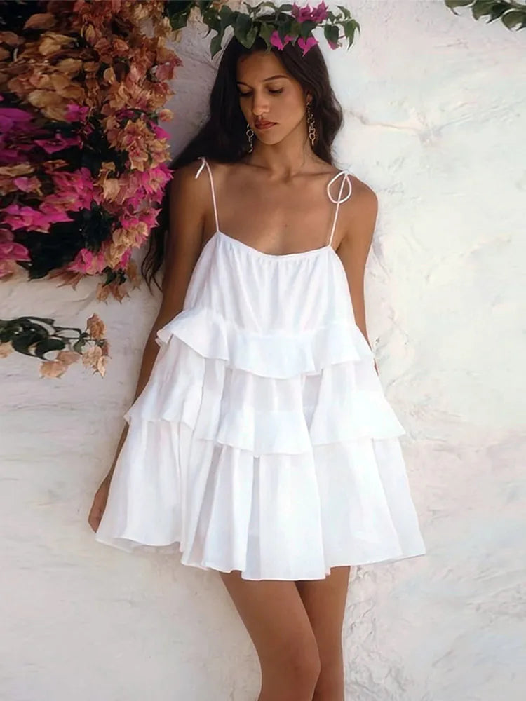 Twirl The World  Sexy Backless Lace-up Dresses